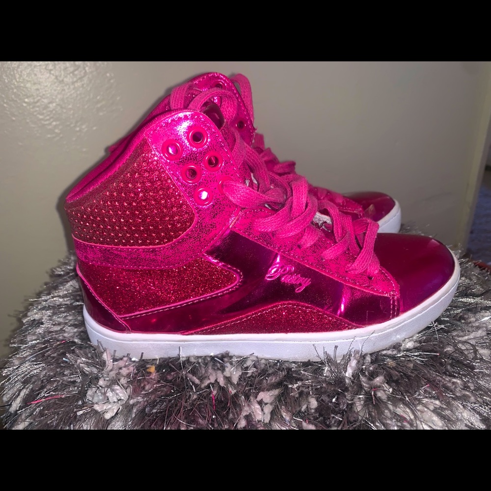 Pastry Fuschia Glitter Sneakers